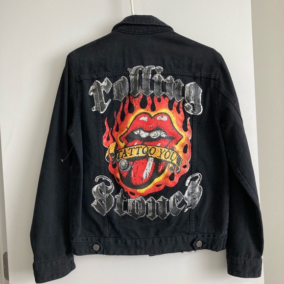 Jackets & Blazers - Rolling Stones Black Jean Jacket